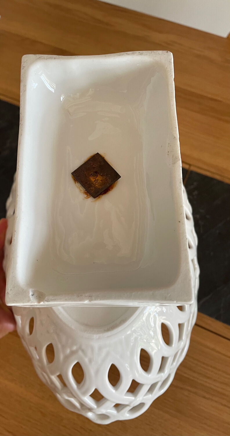 Old white porcelain fruit cup