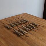Brass crocodile knife holder