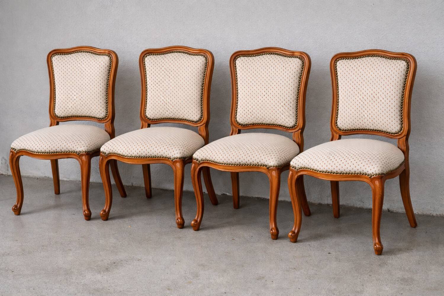 Lot de 4 Chaises Vintage Style Louis XV / Louis Philippe