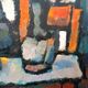 Oil on canvas by Ferruccio Ferri - 1930s - "Sleeping Men" from the Syracus period