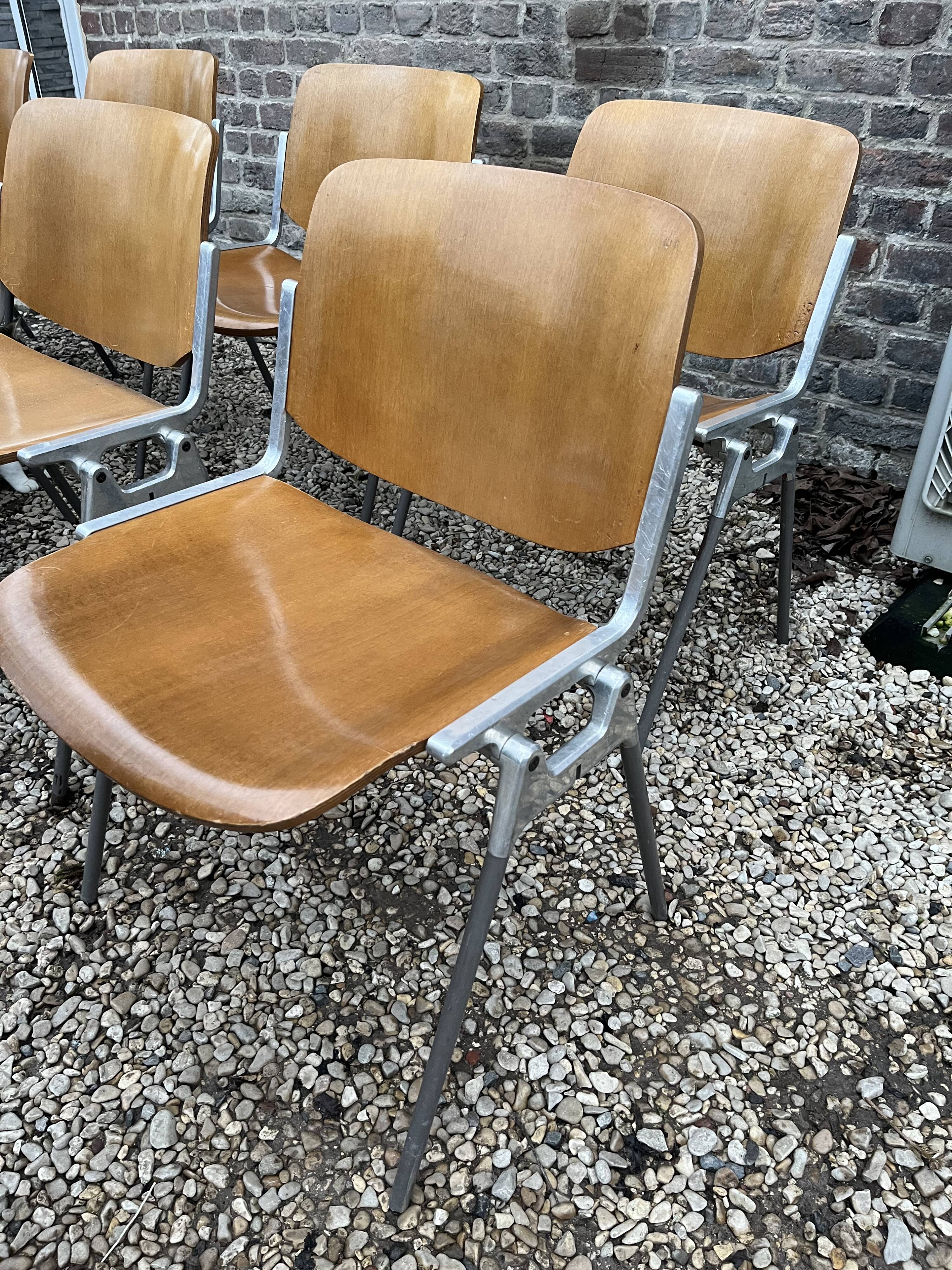 Set of 12 DSC 106 chairs by Giancarlo Piretti for Castelli