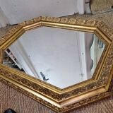 Golden wooden mirror 85X62cm