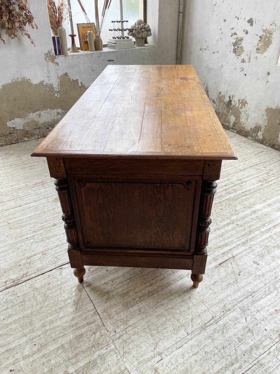 Comptoir en chêne drapier chêne 1900