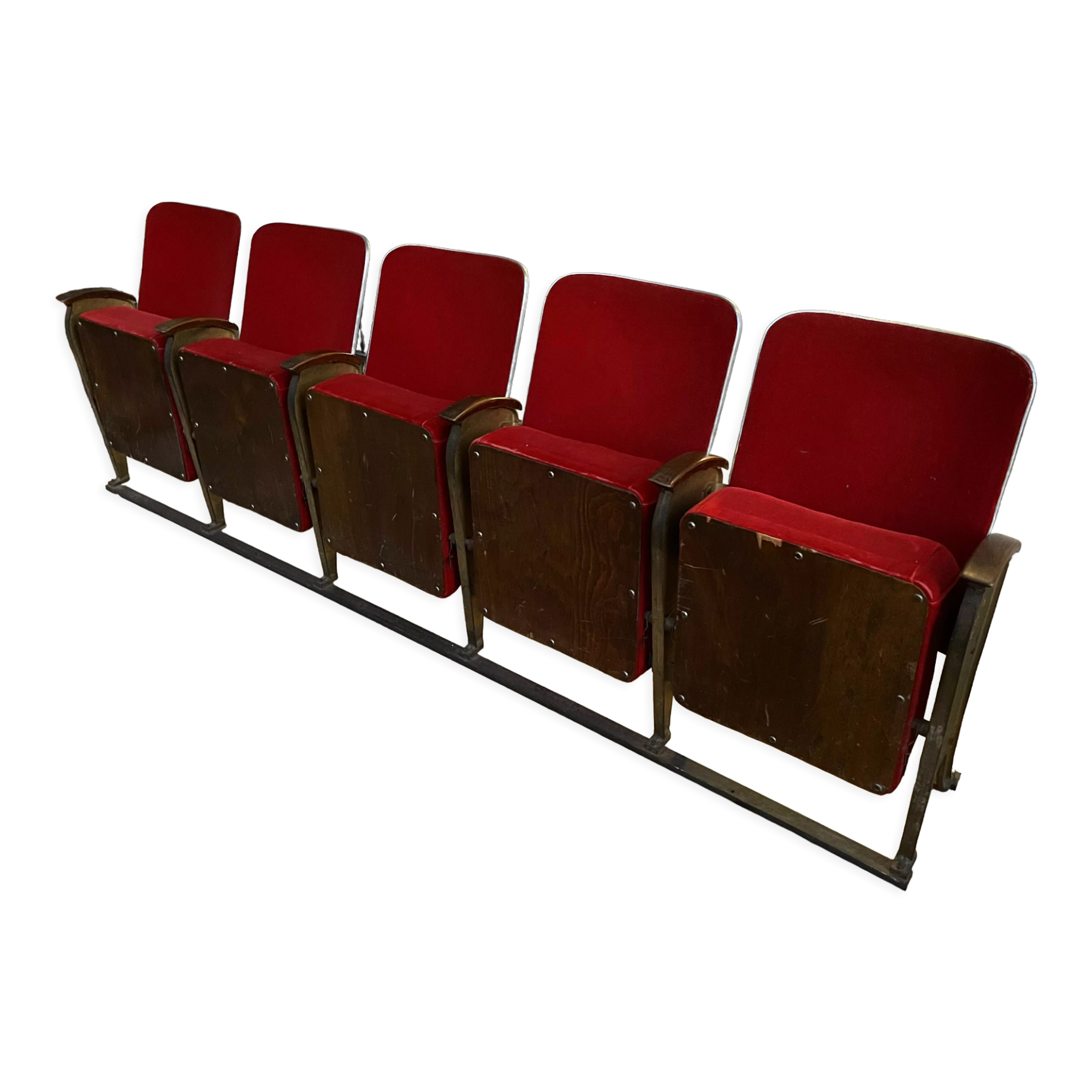 Vintage theater bench