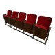 Vintage theater bench
