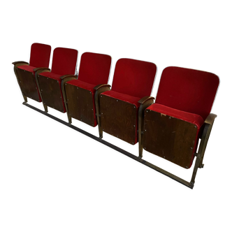 Vintage theater bench