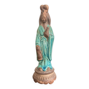 Sculpture Guanyin Kuan Yin Bouddha Bouddhiste Chinois Chine Qing