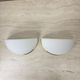 Pair of Limburg Glashütte wall lamp sconce opaline glass with golden detail