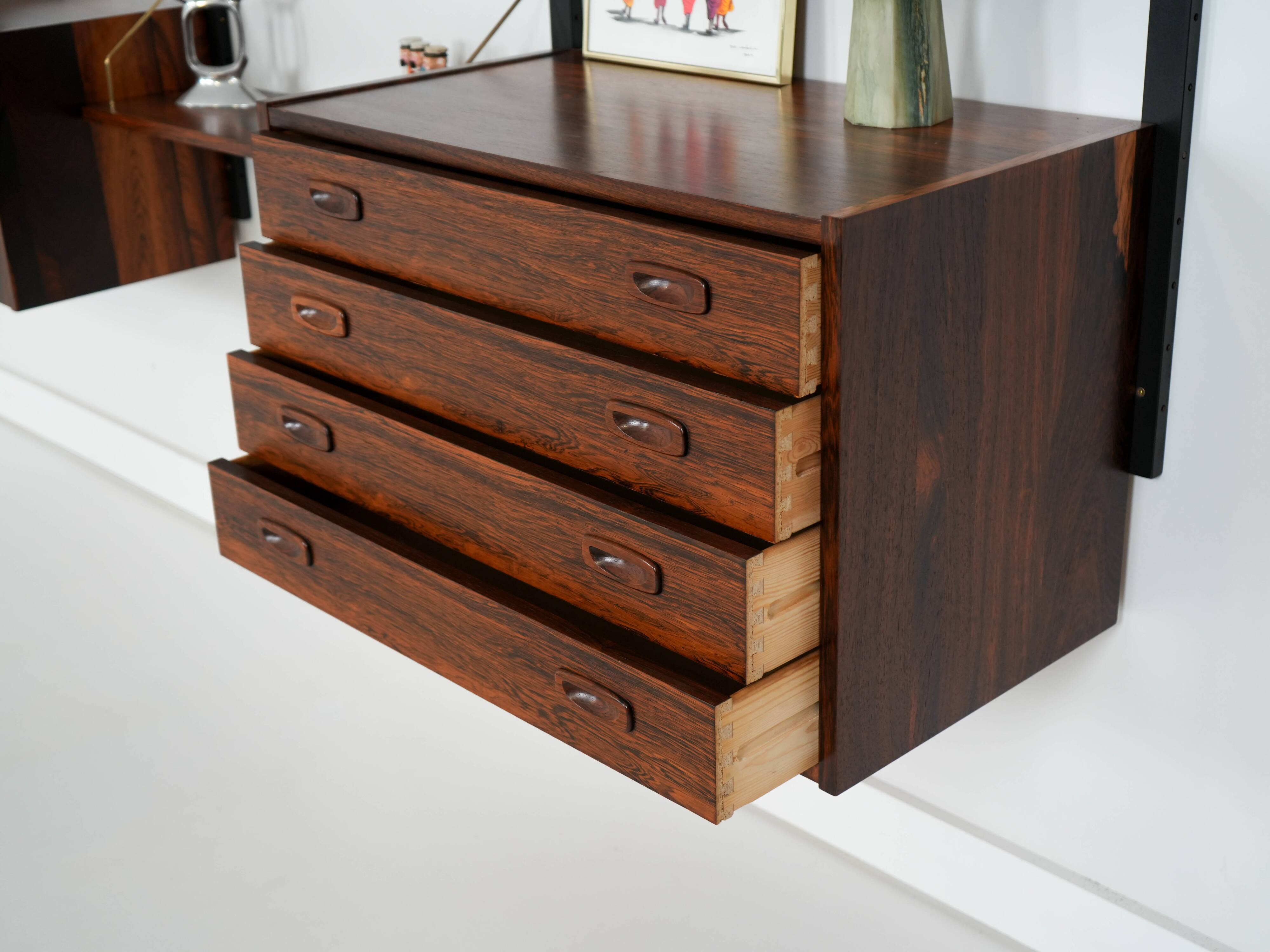 PS System rosewood bookcase, Danish design, 1960s, manufactured by Randers