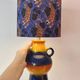Upcycled table lamp made from an original 1970s Pop Art Dümler & Breiden vase.
