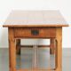 French dining table from the 18th century with a fruitwood top and oak base