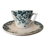 Cup and saucer in Iron Earth St Amand and Hamage Marie Louise