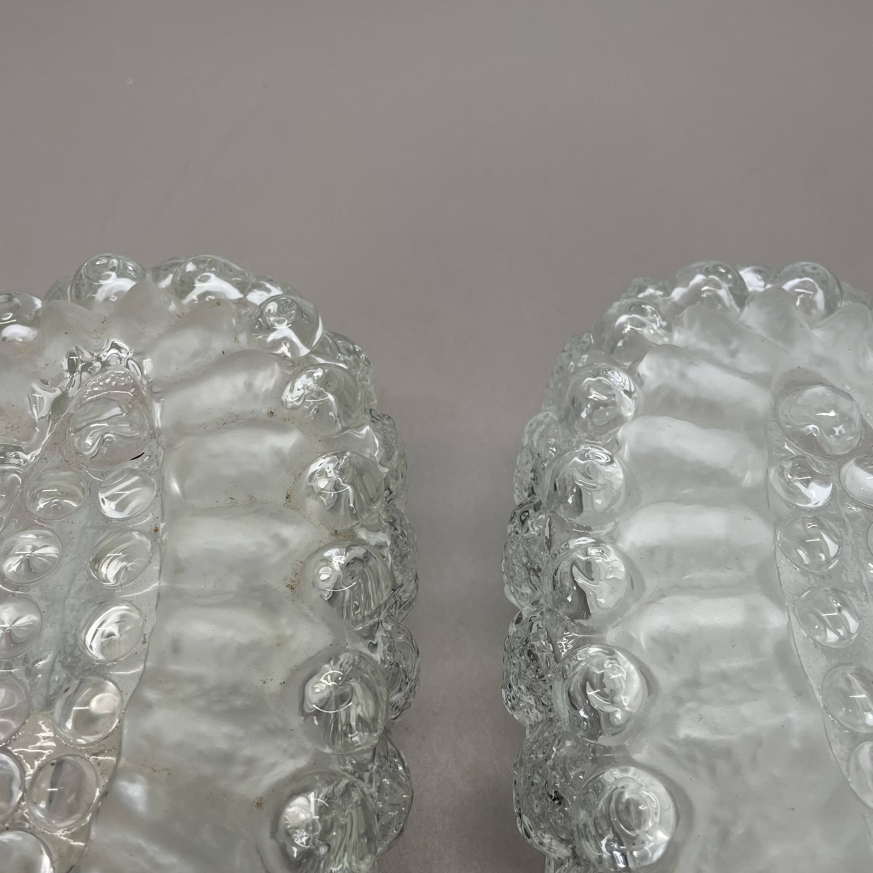 Set of Two 'BUBBLE' Glass Wall Lights in the Tynell Style, Germany, 1970s