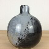 Vase boule polychrome en verre soufflé