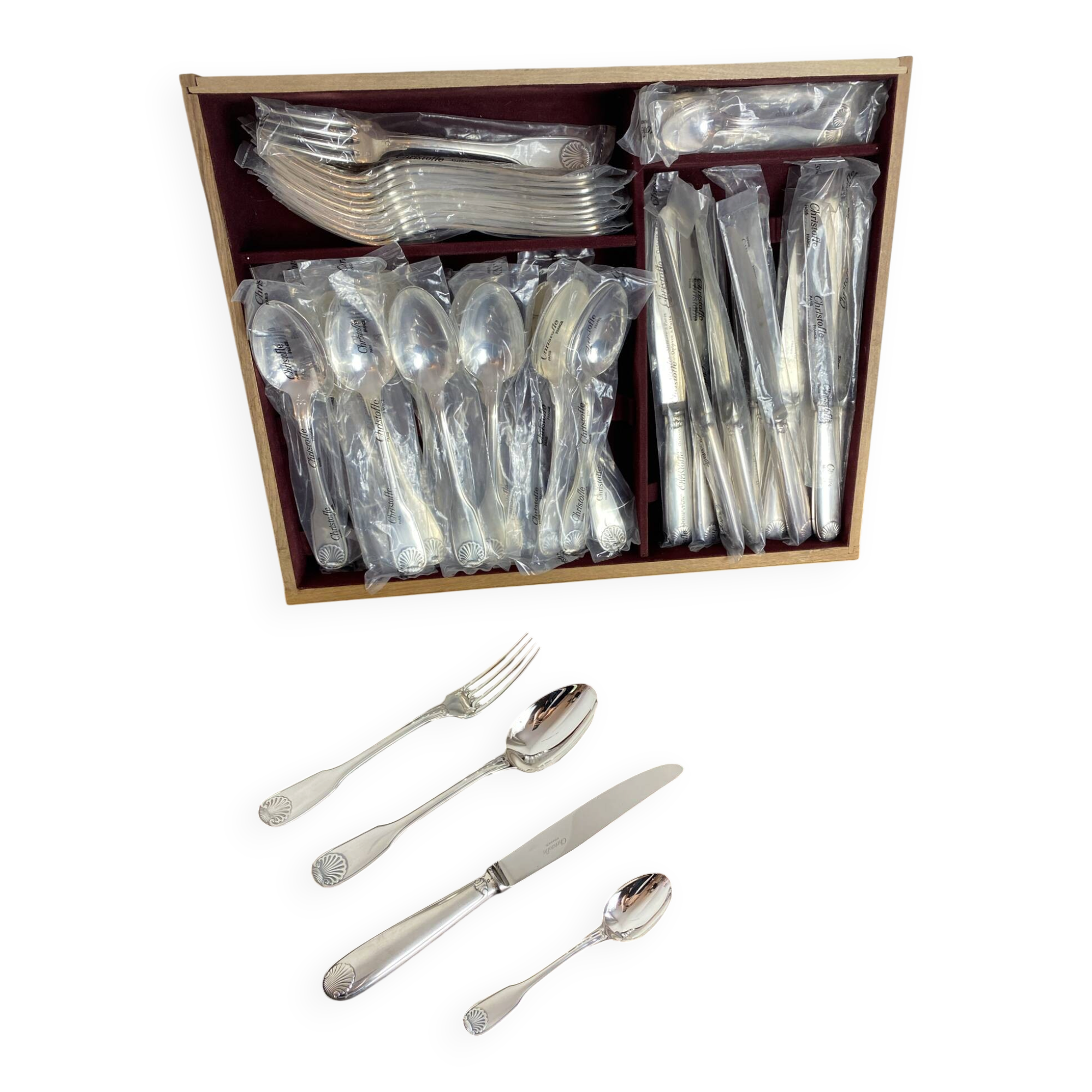 Ensemble de couverts (44 pièces ) neufs, collection Vendôme, Christof