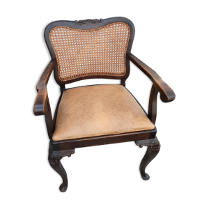 fauteuil de bureau cannelés - cuir