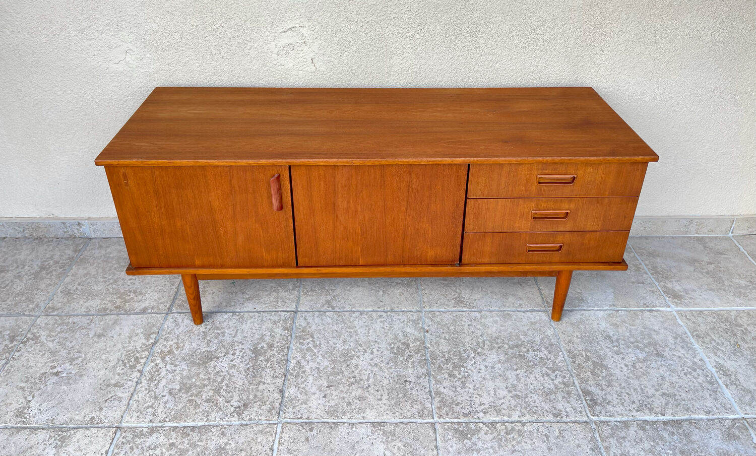 Scandinavian teak row