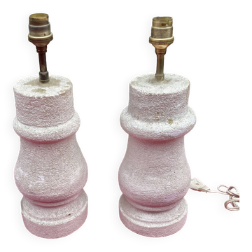 pair of stone lamps, Dlg by Albert Tormos, Arsène Galisson