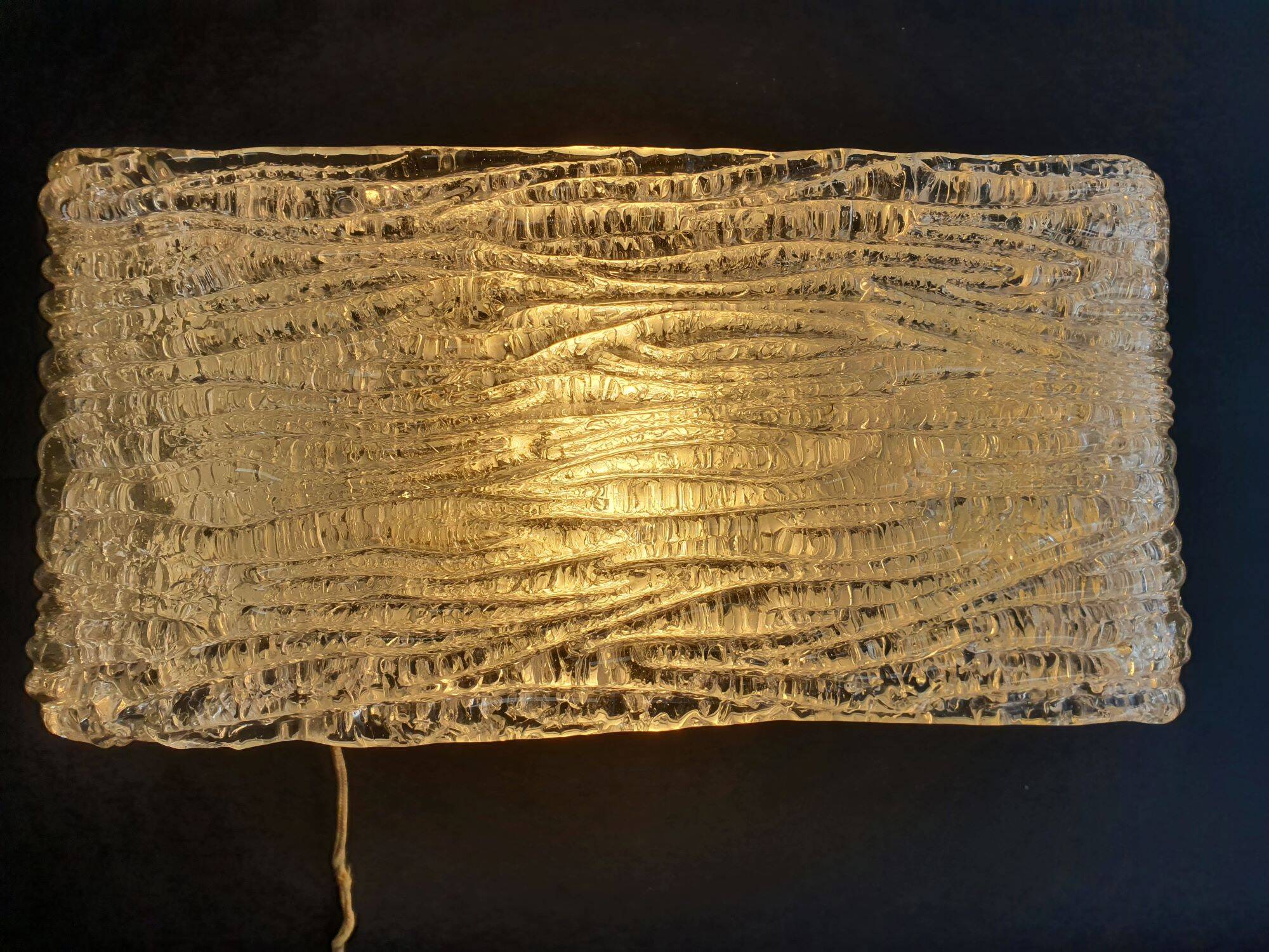 Pair of Murano glass wall lights by Kaiser Leuchten, 1950s