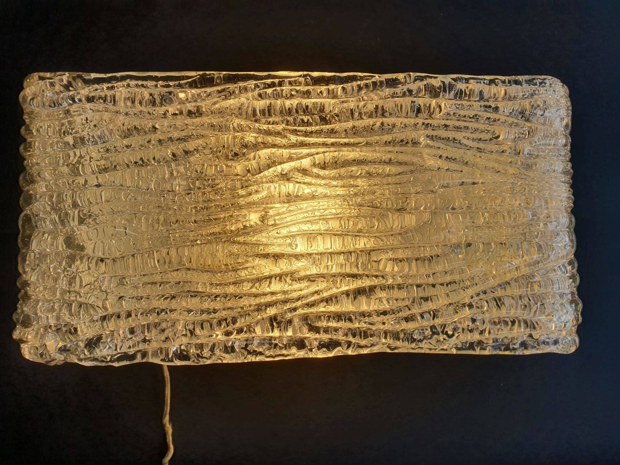 Pair of Murano glass wall lights by Kaiser Leuchten, 1950s