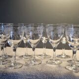 Baccarat 10 small antique glasses for white wine/port