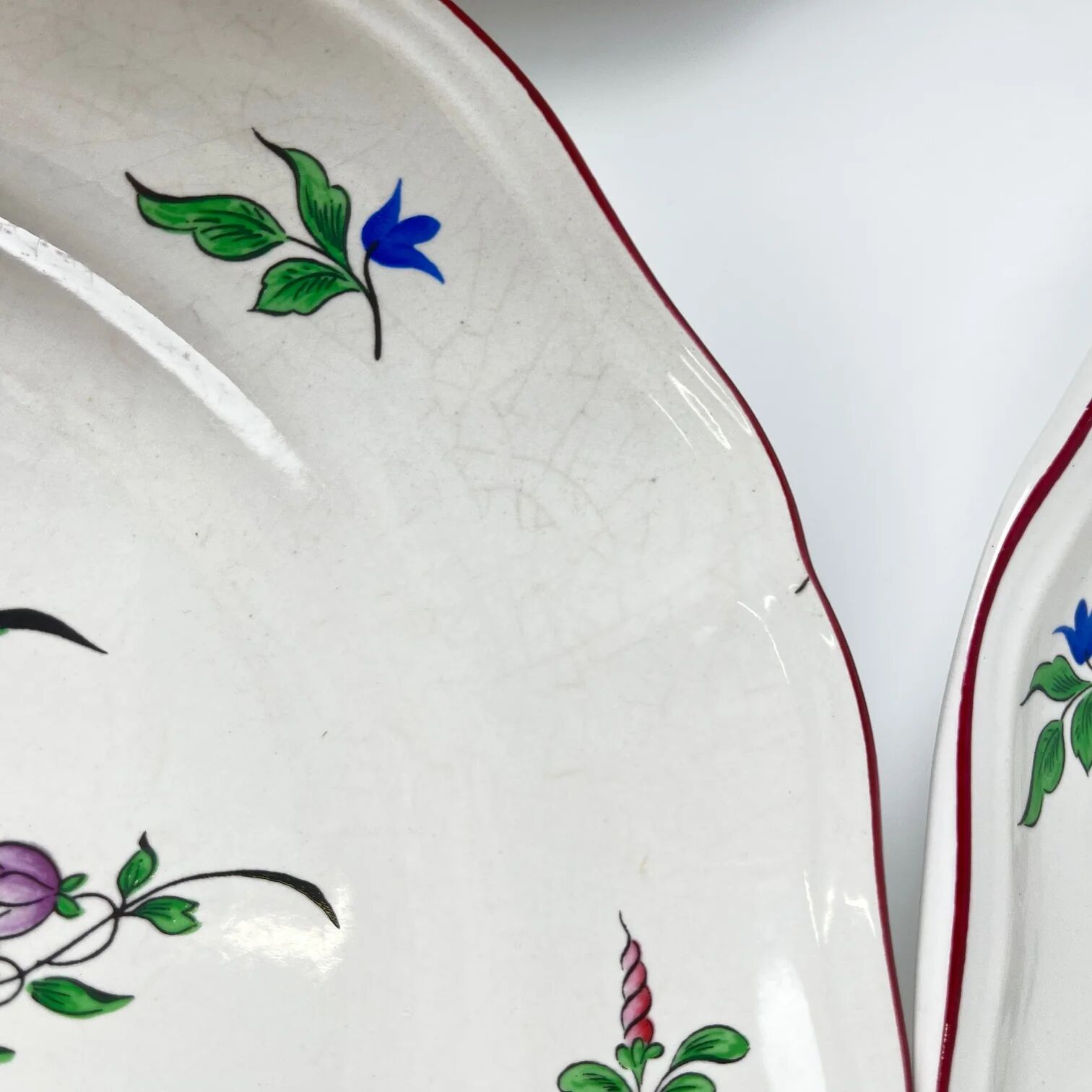 Set of 6 flat plates KG Lunéville – model Réverbère