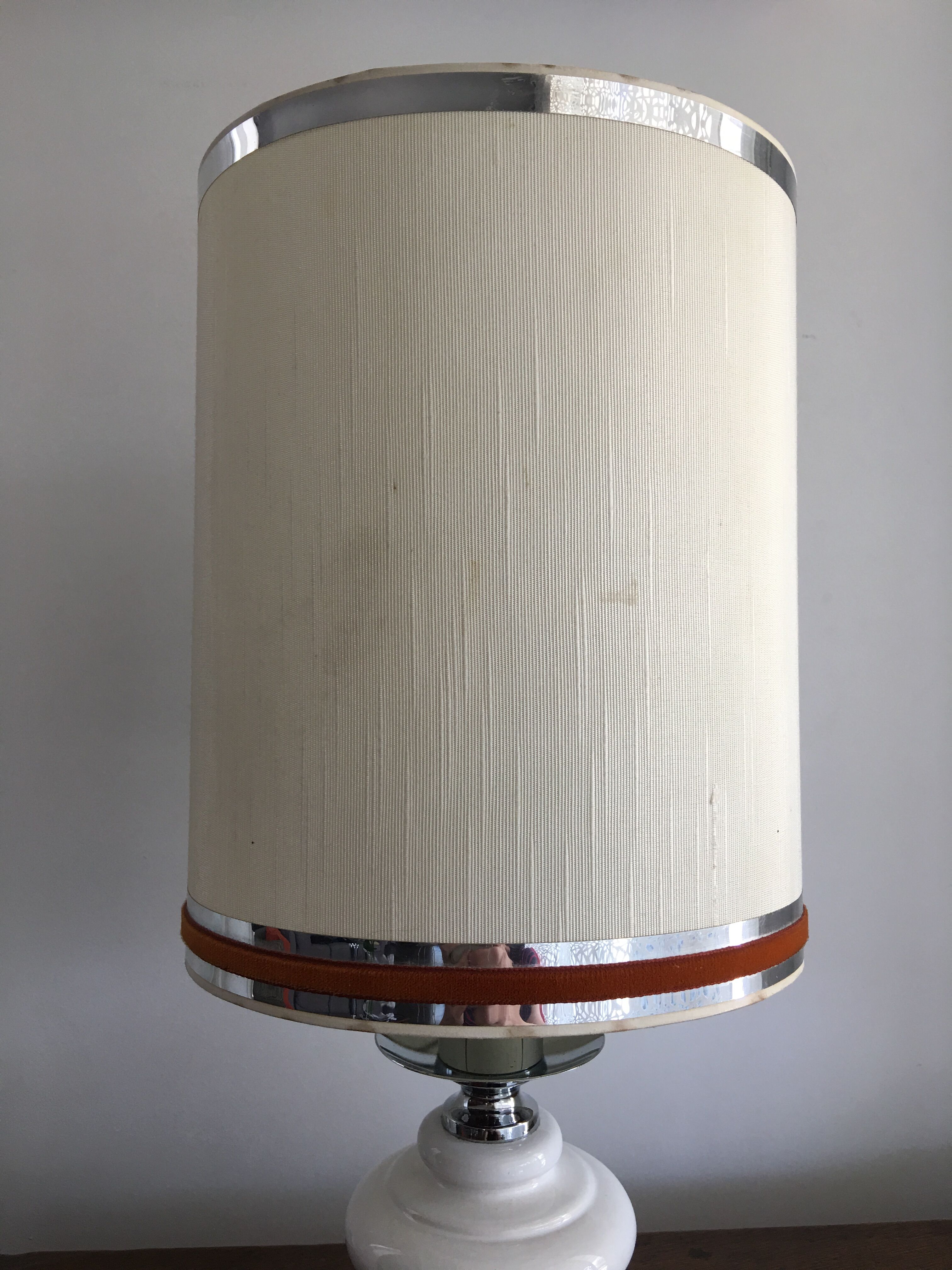 Chrome ceramic lamp 1970