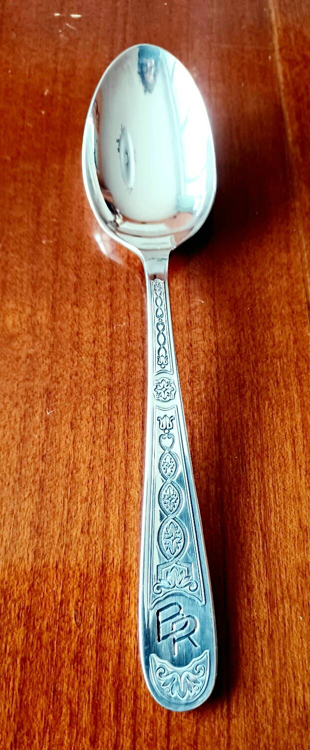 Set of 12 small Christofle Art Deco spoons