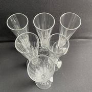 6 Baccarat/Saint Louis champagne flutes - Mid 19th century