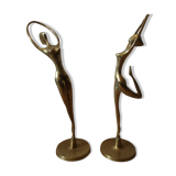 Vintage brass dancers duo