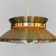 Brass colored aluminium pendant light by Carl Thore for Granhaga Metall. Sweden 1970s.