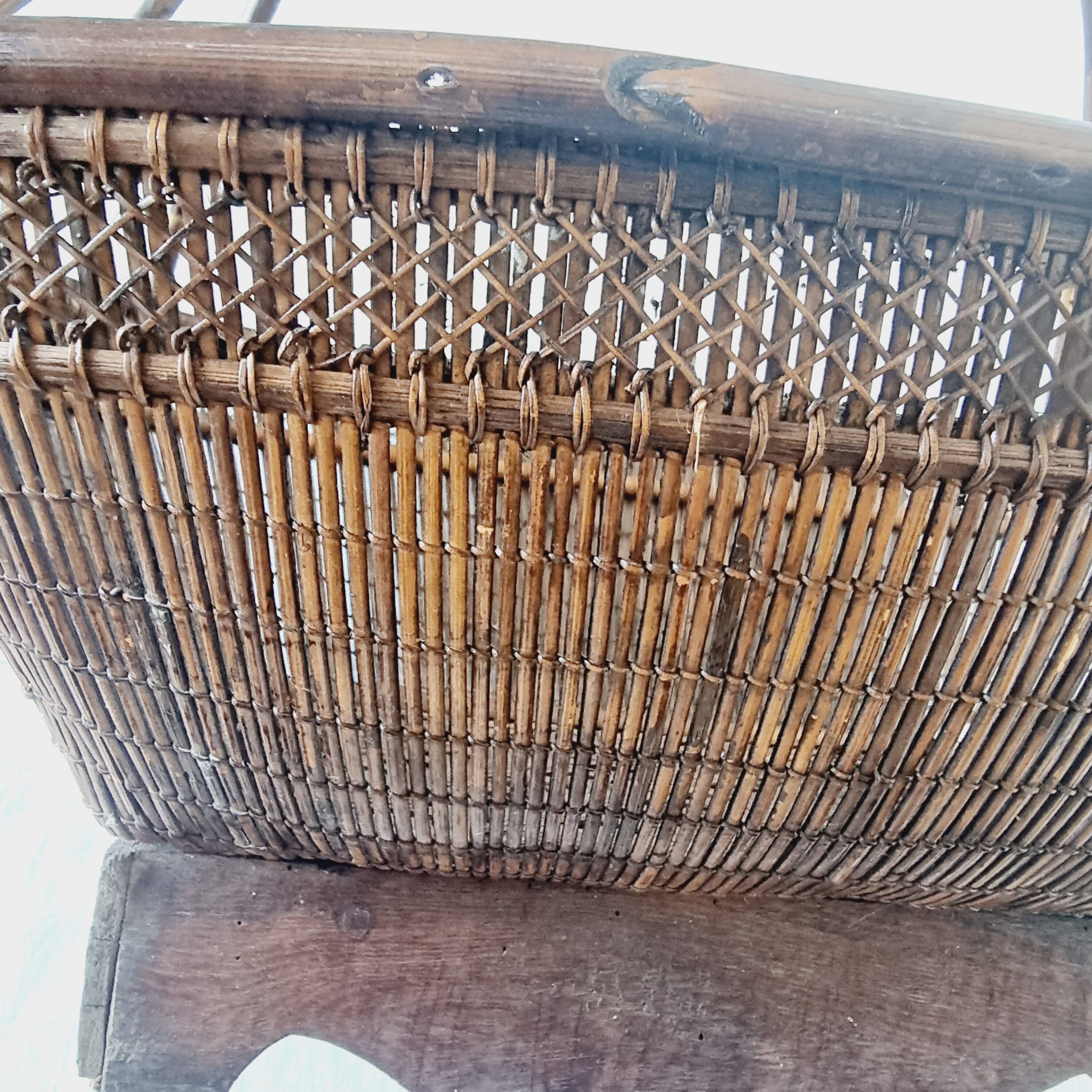 authentic basket or basket from the people's republic of china from the mid-20th century