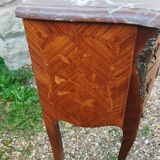 Antique Louis XV style chest of drawers with marble top