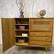 Vintage wood/wicker cabinet
