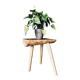 Table tripode bois design Brutaliste