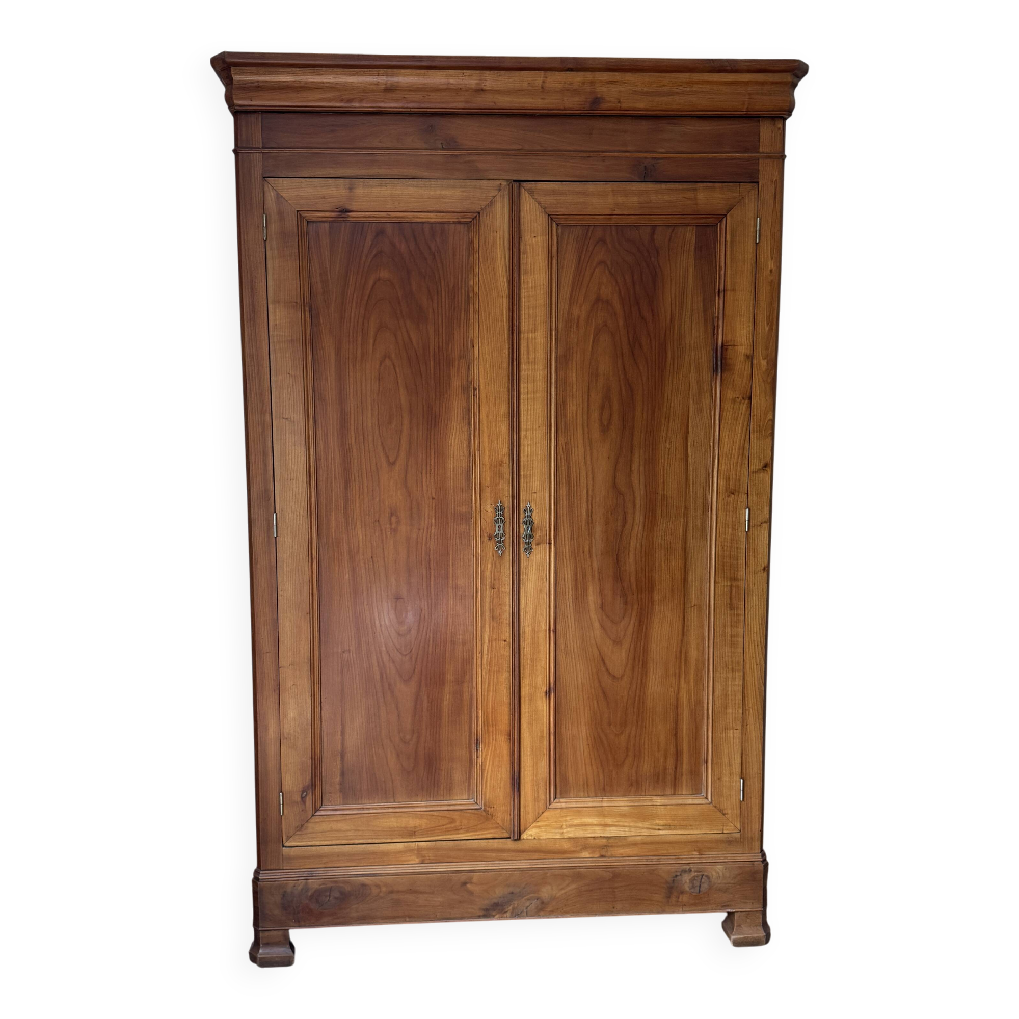 Large Louis Philippe oak wardrobe H: 2m25