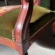 Antique mahogany wood upholstery armchair