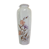 Medium vase in flowered porcelain