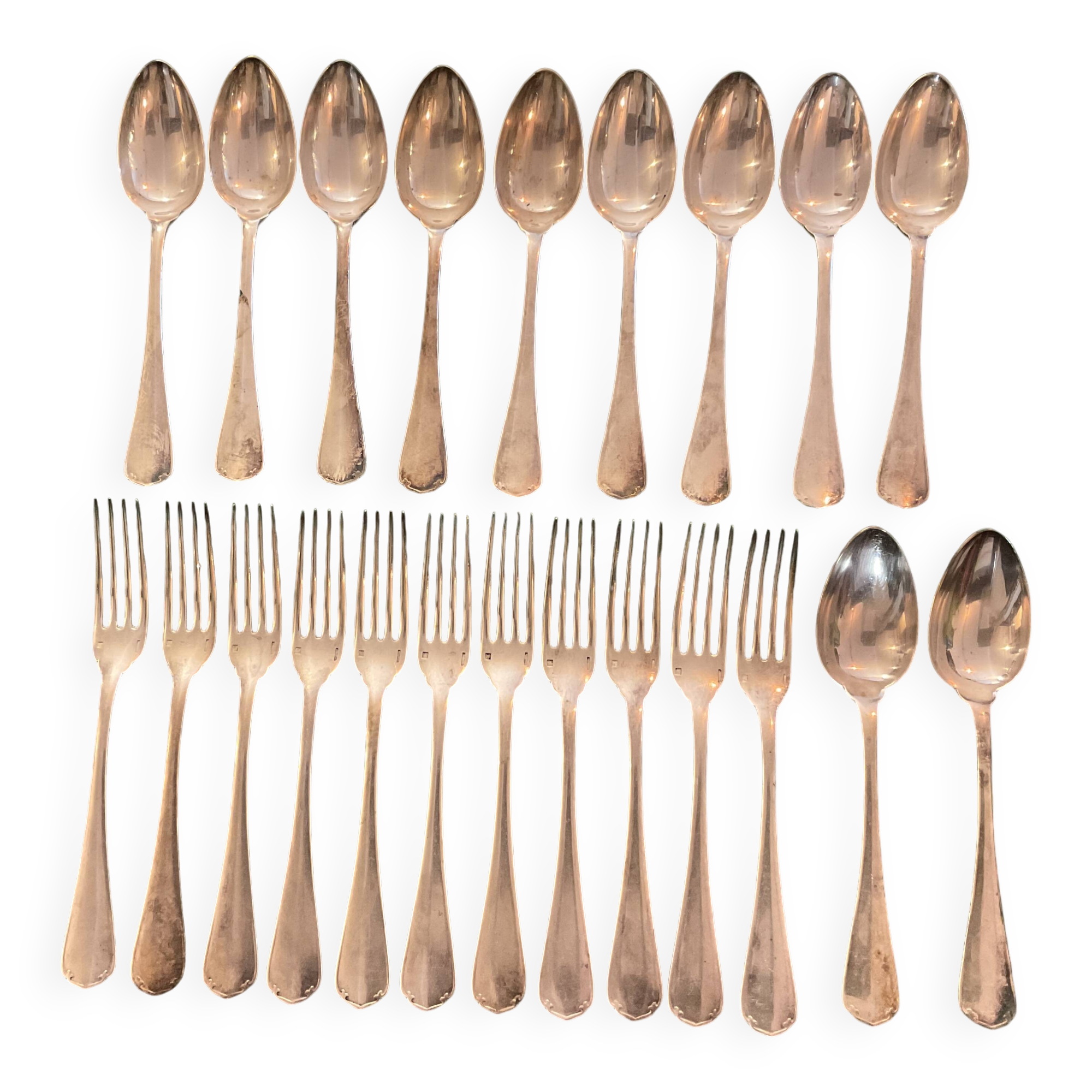 Set of 11 forks and 11 spoons Christofle Japan model