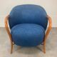Cinna armchair, 1980 design, pop blue.