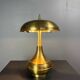 Midcentury Italian modernist brass dome mushroom table lamp, 1960s