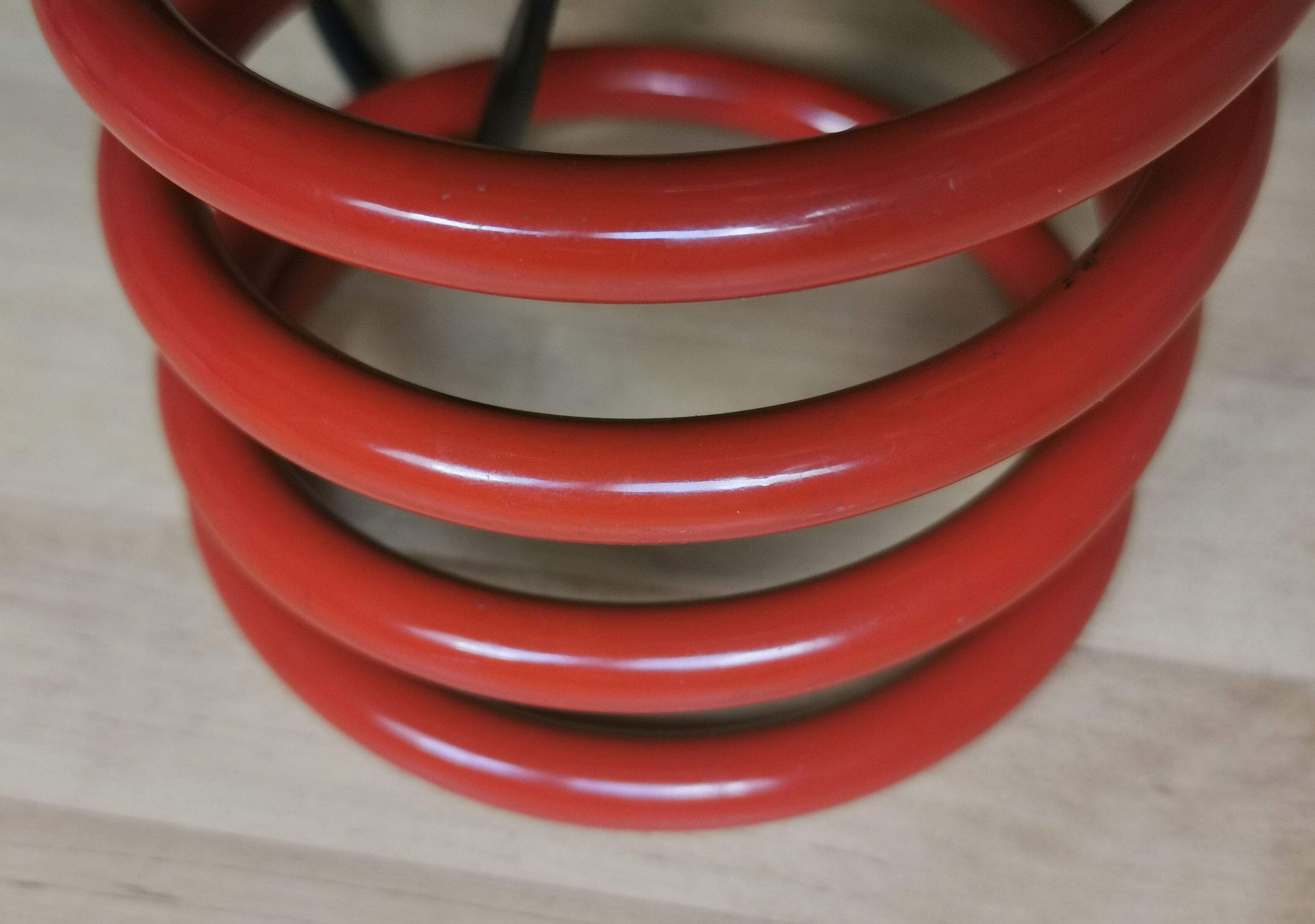 Red spring lamp foot