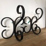 Double wrought iron wall hook