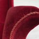 1960s, Danish armchair, cherry-red furniture velour, ash wood, original.