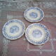 Assorted 8 old blue dessert plates