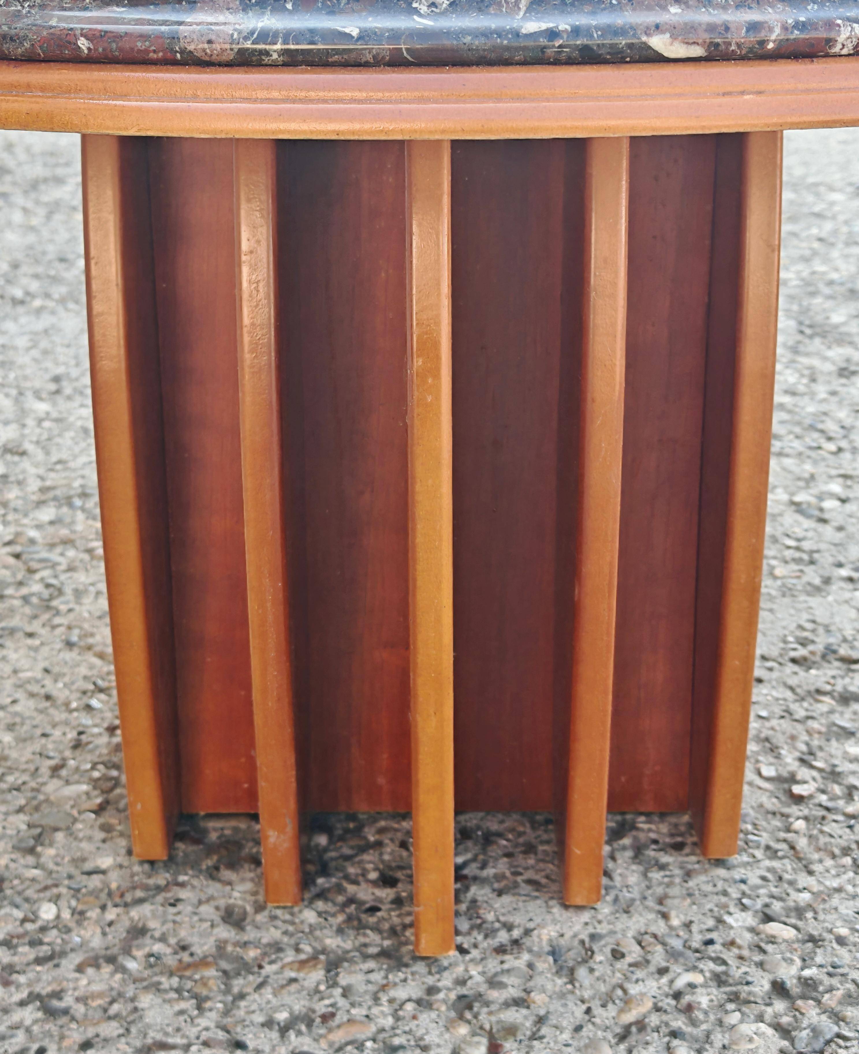 Table basse Mid Century Modern en cerisier avec dessus en granit, Danemark 1970
