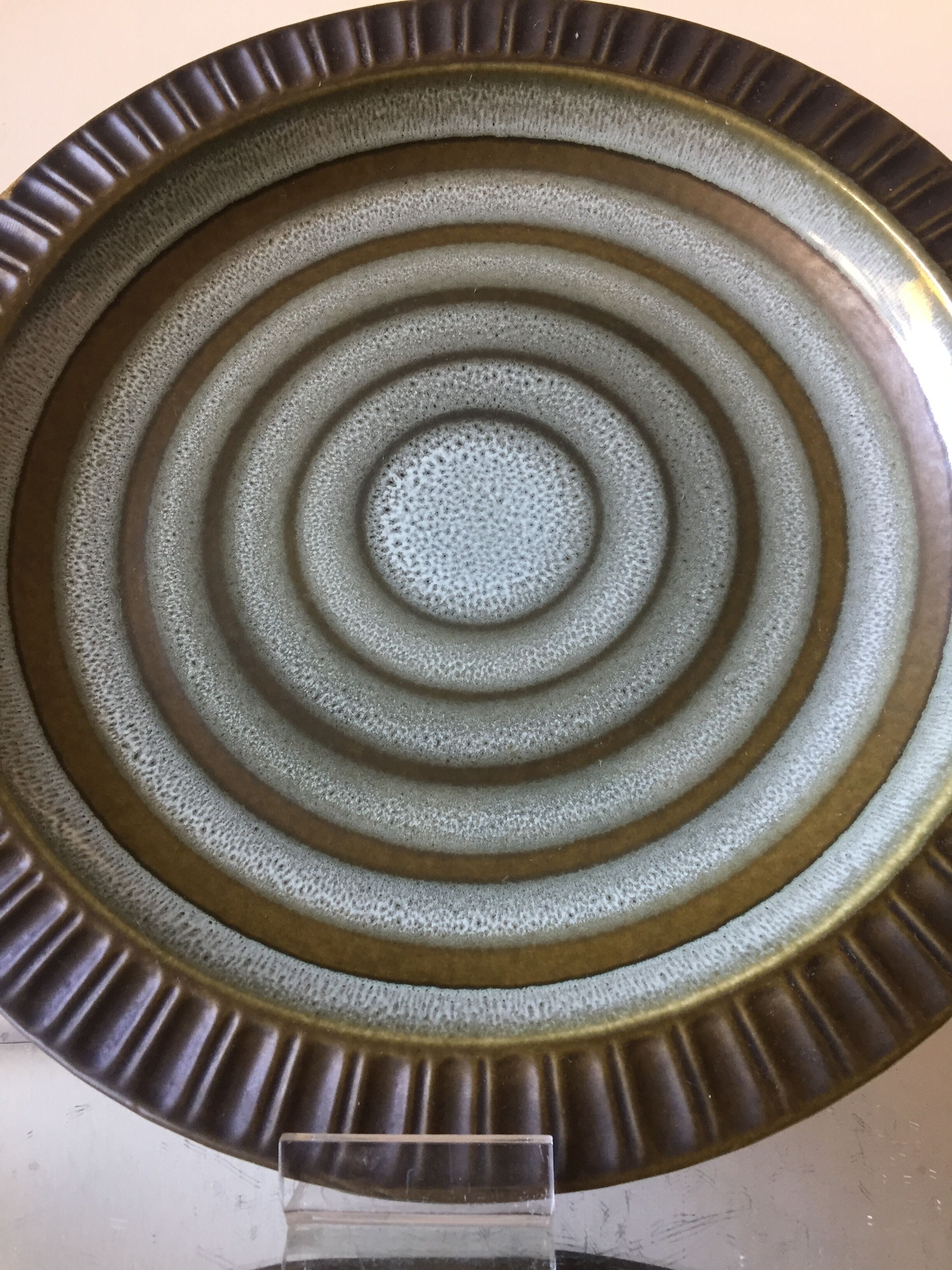 Assiette Knabstrup Denmark 1960’s Glazed Ceramic Decorative plate