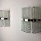 Pair of wall lamps by Kaiser Leuchten, frosted glass, Germany, 1960