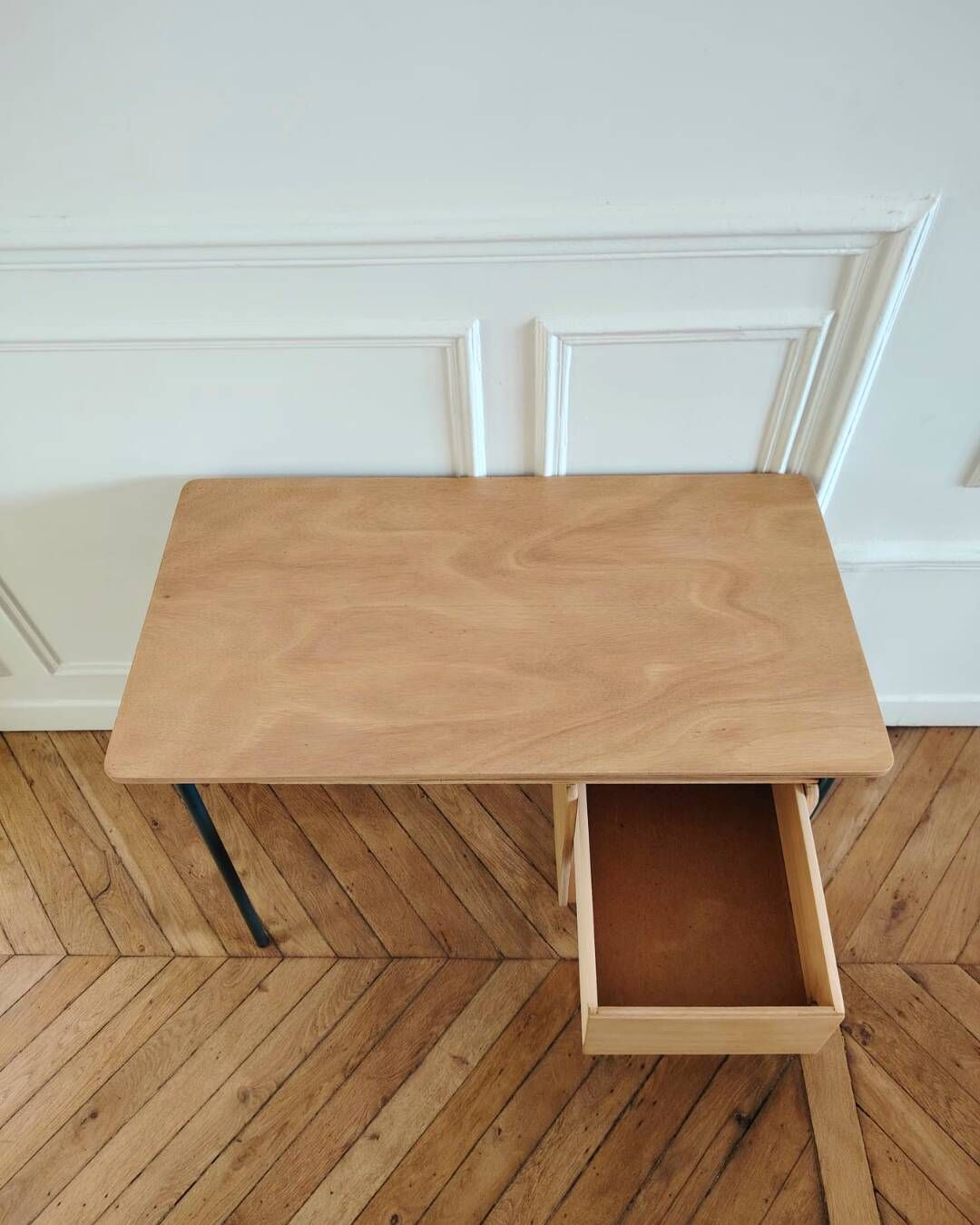 Renovated vintage children's desk, Scandinavian style, 1950s-60s.