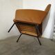 Armchair 50s skaï metal base